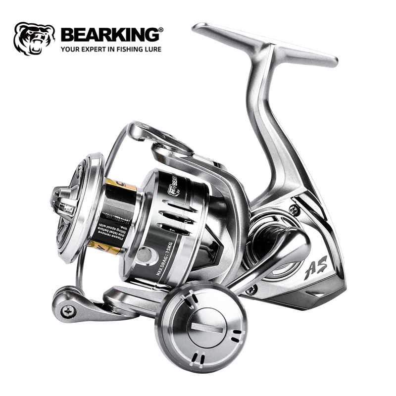 BEARKING marca nueva llegada carrete de pesca de agua salada Spinning 1000-6000 9 + 1BB 5,2: 1 arrastre máximo 10-20 KG carretes a prueba de agua