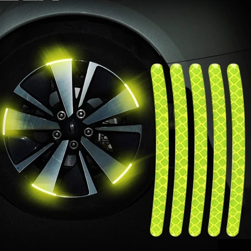20 stücke Auto Rad Reflektierende Aufkleber Reifen Warnung Aufkleber 3D Auto Rad Aufkleber Racing Radnabe Aufkleber für Dekorative Aufkleber