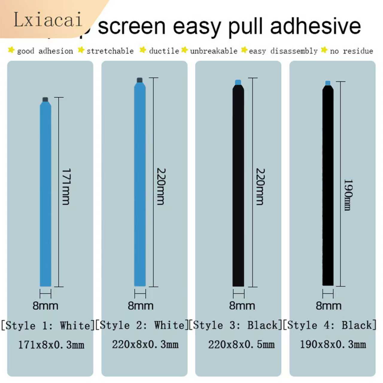 Easy Pull Glue Laptop Screen LCD Tape Display Assembly Refurbishing Double Sided Adhesive Cell Phone Repair Thickened 0.5mm