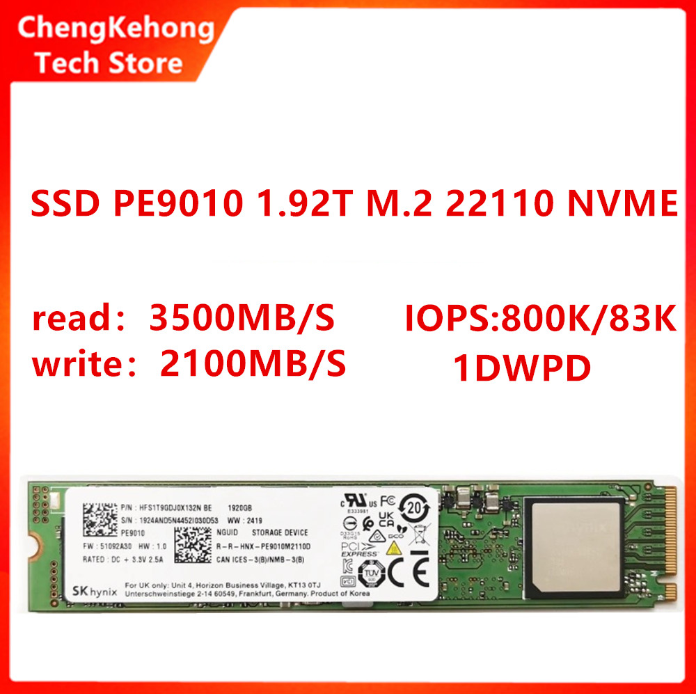 Para skhynix pe9010 1.92t 3.84t m.2 22110 nvme pcie unidade de estado sólido ssd original novo