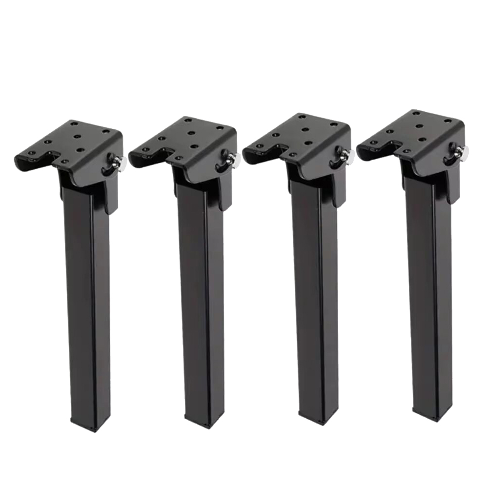 4 Stück 200 mm, individuelle Höhe, versteckte Klappmöbel, Tischbeine, Metall, Metall oder Stahl, schwarze Sofabeine, Sofaform, Bett/Schrank/Sofa
