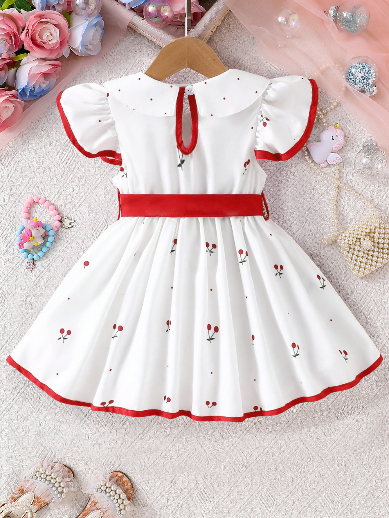 NOVEDAD DE VERANO 2025, vestido con estampado Floral para niñas, vestido de princesa transpirable para bebés de 0 a 3 años, traje fresco de manga corta