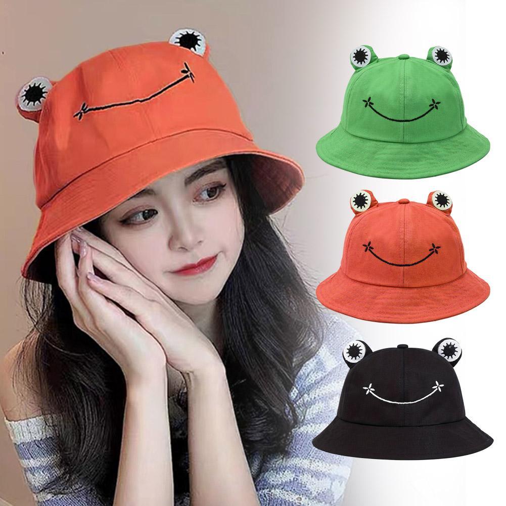 Topi Bucket Katak Baru 2025, Topi Bucket Wanita, Topi Musim Panas Wanita untuk Luar Ruangan, Topi Memancing Anti-Matahari, Topi Panama Katun, Topi Bob Anti-Matahari