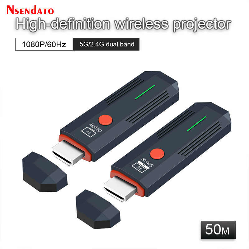 50M 1080P Wireless HDMI Video Trasmettitore Audio Ricevitore Extender 5.8G HDMI Wireless TV Stick Display Dongle Per Monitor TV Box