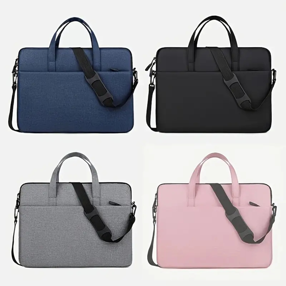 Einfarbige Leichte Tragbare Laptop-Tasche, Portable Business-Reise-Laptop-Hülle, Reißverschluss-Umhängetasche für Büro-Laptops