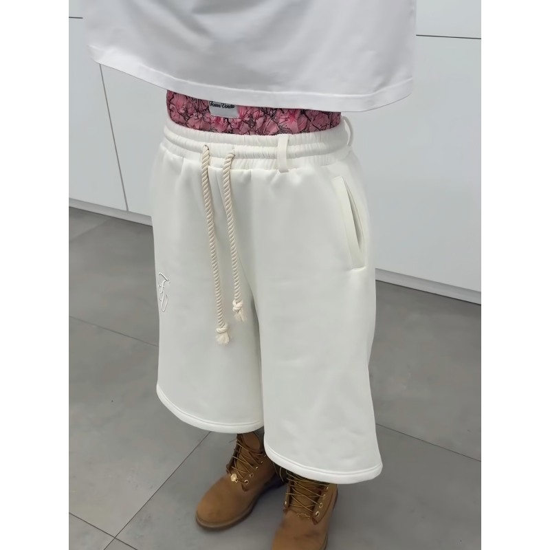 Short cinq quarts ample et décontracté, marque de mode américaine Y2K, double taille brodée, design