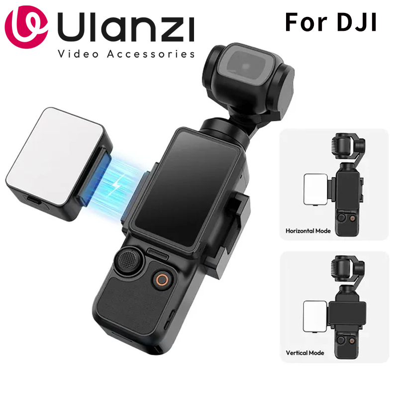 Ulanzi LM001 Pocket 3 Mini luz Led magnética luz de vídeo impermeable para DJI Osmo Pocket 3 para Vlogging Live 500mah recargable