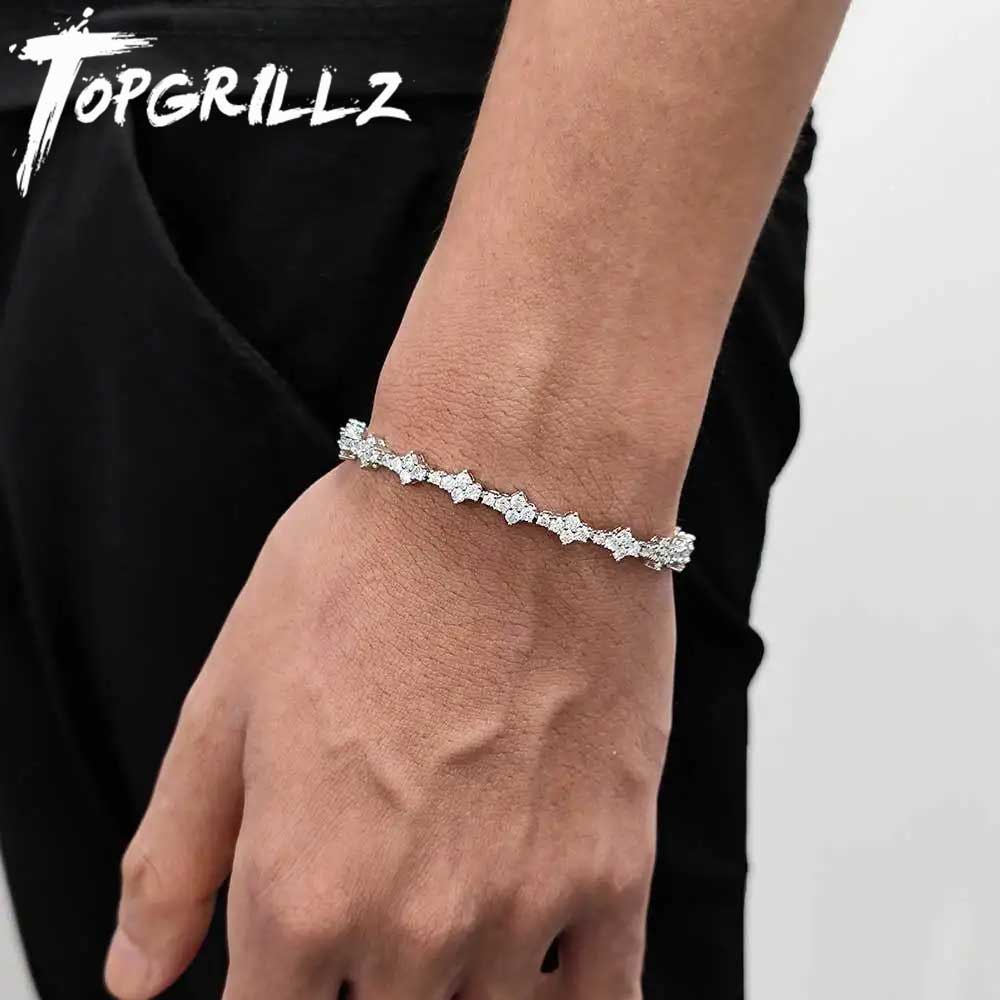 TOPGRILLZ kalung sarang lebah klasik 7MM, Perhiasan Punk Hip Hop rantai tenis, kalung Choker kualitas tinggi untuk hadiah ulang tahun