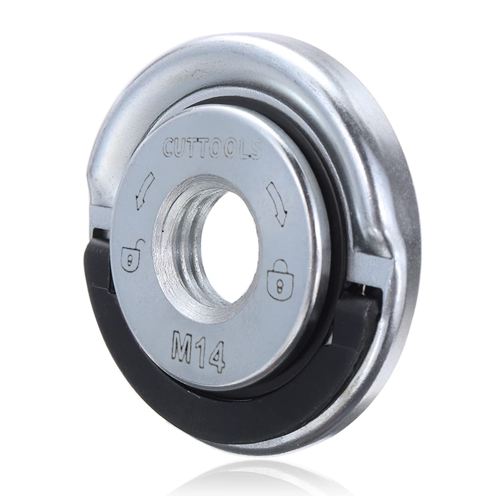 Porcas de travamento de moedor de ângulo de liberação rápida m14 porca de flange de moedor de ângulo porcas de bloqueio de substituição para moedor de ângulo com eixo m14