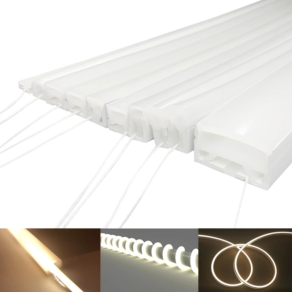 Tubo de cuerda de neón LED WS2812B SK6812 RGBW WS2811 WS2815 IP67, tira de luz Flexible de Gel de sílice impermeable, tubo suave para decoración del hogar