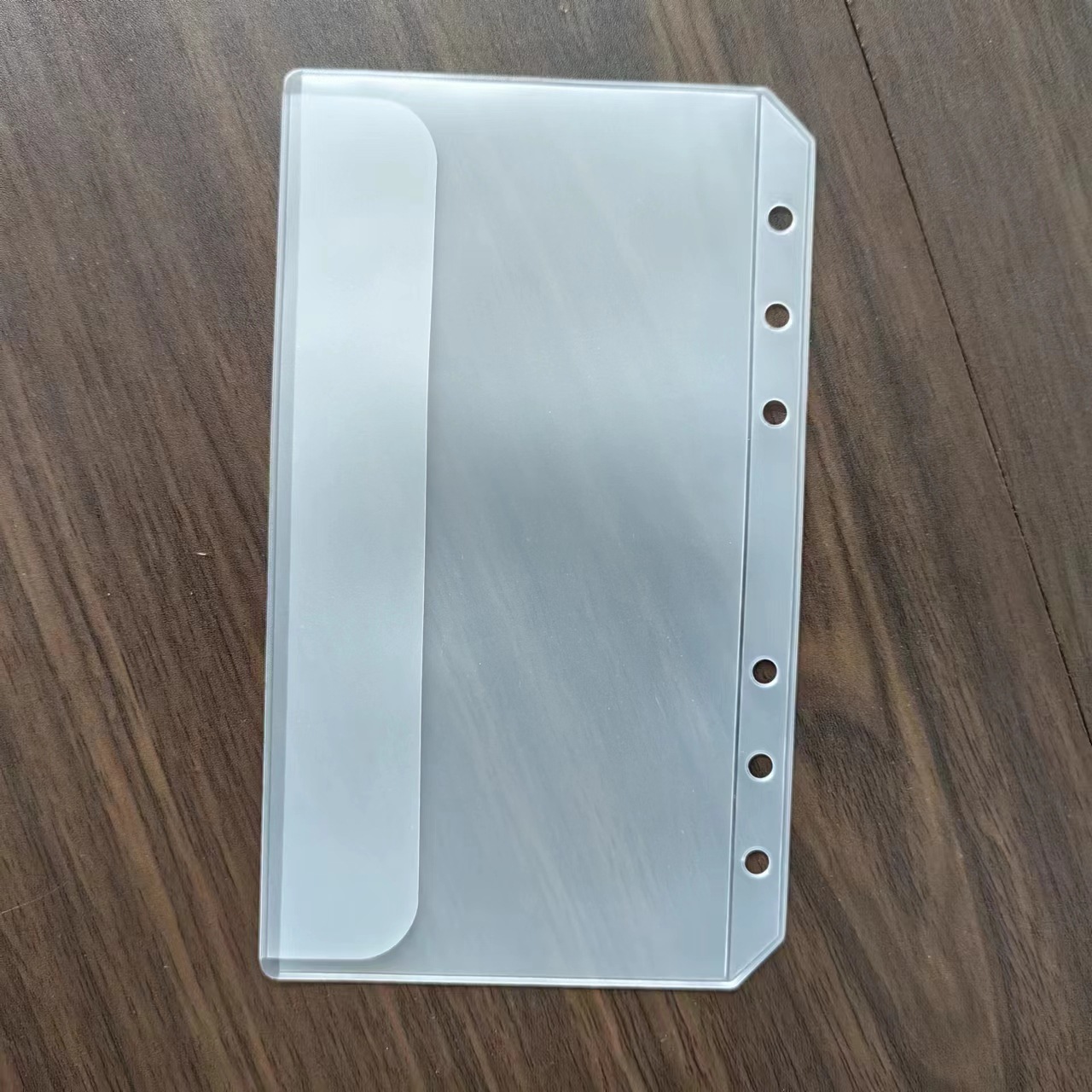 Carpeta A5A6, 5 uds., carpetas con cremallera para cuaderno de 6 anillas, bolsas transparentes para archivar documentos de hojas sueltas