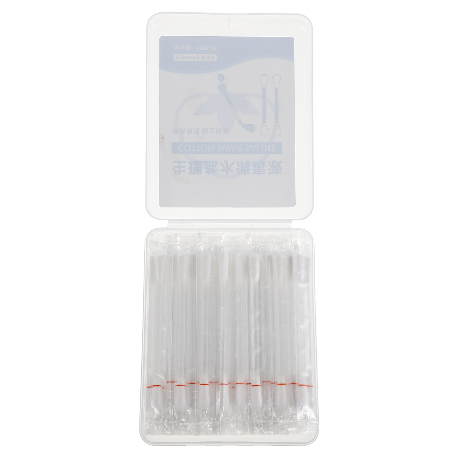 1 Box Double Ended Saline Infused Cotton Swabs Gentle for Nose and Face Cleaning Sterile Single Use Applicator