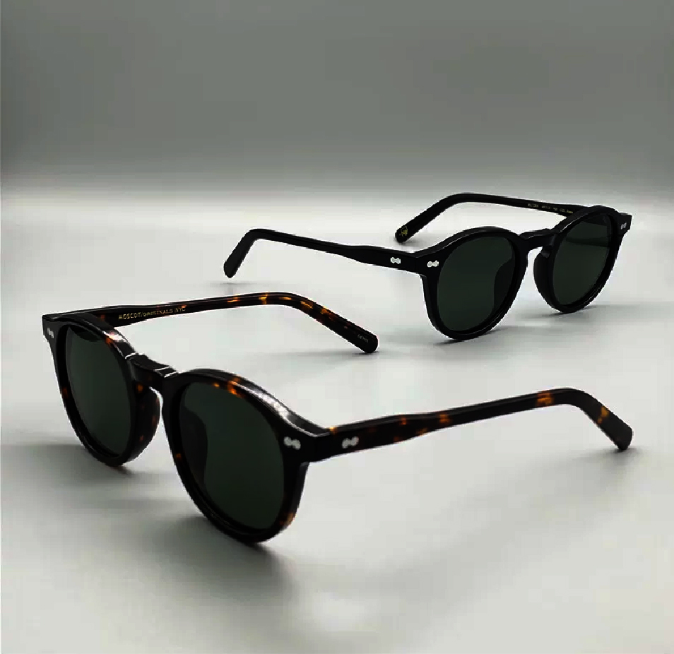 46 49 Lemtosh MILTZEN Sunglasses Man Johnny Depp Sun Glasses Polarized Lens Woman Luxury Brand Vintage Round Acetate Frame