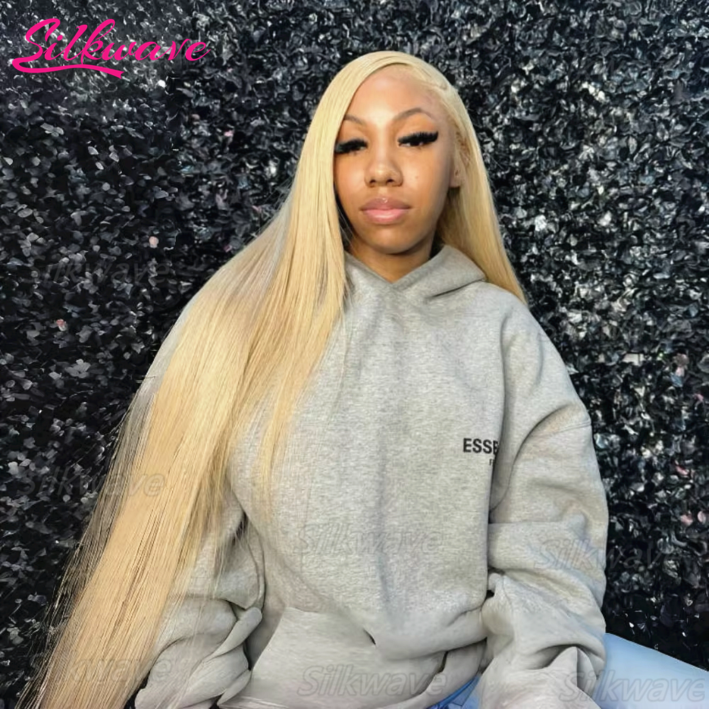 30 38 pouces perruque Blonde droite cheveux humains 13x4 13x6 Hd Blonde dentelle frontale 613 couleur brésilienne pré plumée perruques pour les femmes 200%