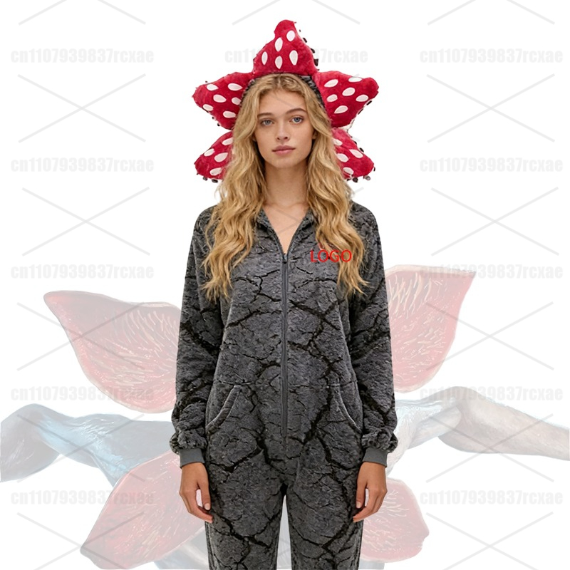 D-Demogorgon Onesie Pajamas for Unisex,D-Demogorgon Stranger Flower Pajamas,Christmas Costumes for Xmas Pjs for Party