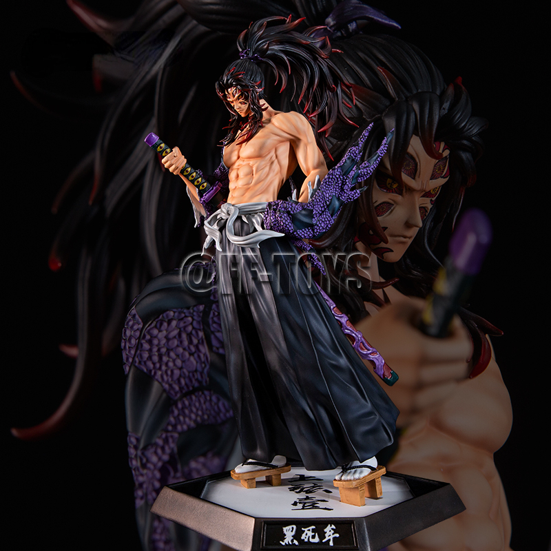 32ซม.Anime Demon Slayer Kimetsu ไม่มี Yaiba รูป Kokushibo PVC ตัวเลขการกระทำ GK รูปปั้นตุ๊กตาของเล่นเด็กของขวัญ