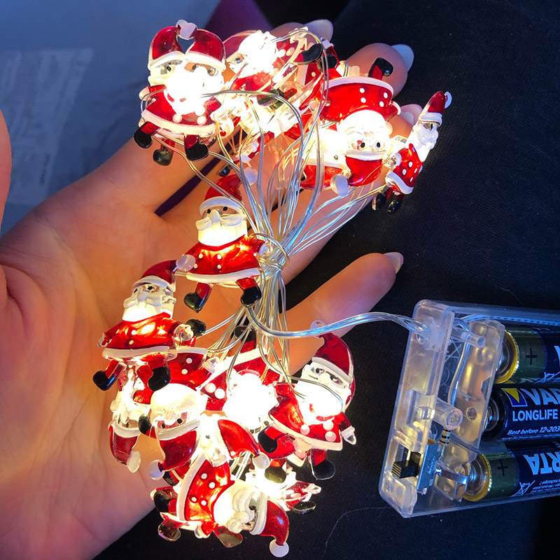 2m decorações de natal papai noel boneco de neve led luz corda guirlanda ornamentos de árvore para decoração de casa natal navidad 2024 ano novo