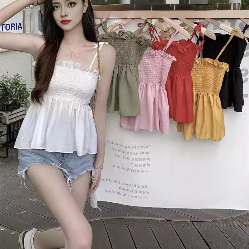 Color sólido moda mujer Hotsweet básico espalda descubierta Casual Y2k Camis ropa Sexy Top elegante