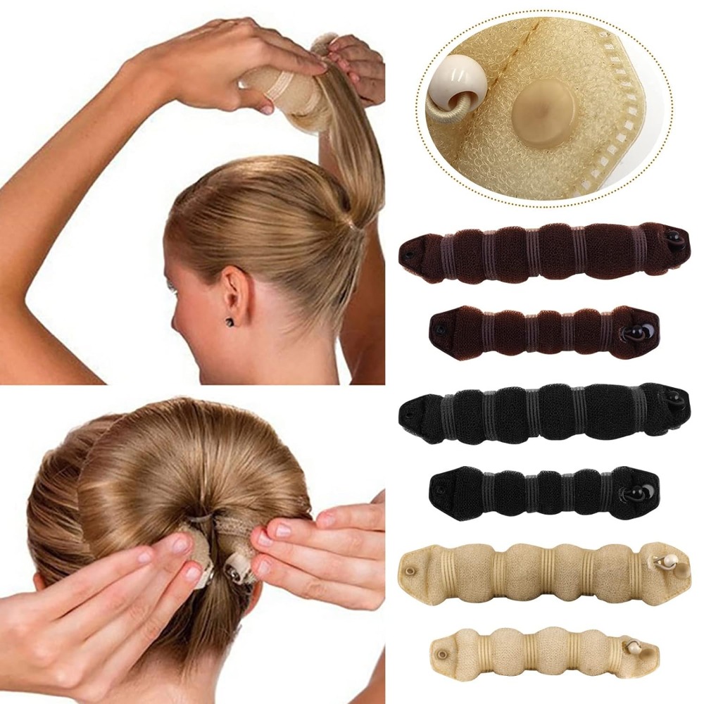 Pengeriting rambut donat DIY lucu, alat penata rambut donat tahan lama mudah Aksesori rambut