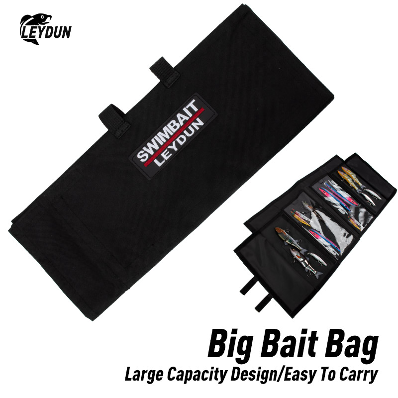 LEYSUN Swimbaits Sacos De Pesca Para Iscas Macias E Duro Até 12 "Envoltório Isca 4 Bolsos Híbridos Fácil Acesso Isca Saco De Proteção