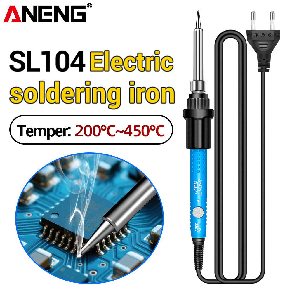 ANENG 60W Elektryczna lutownica SL104 z regulacją temperatury 200-450°C ℃   Ceramiczny rdzeń szybkiego nagrzewania, narzędzie do napraw spawalniczych dla elektryków.