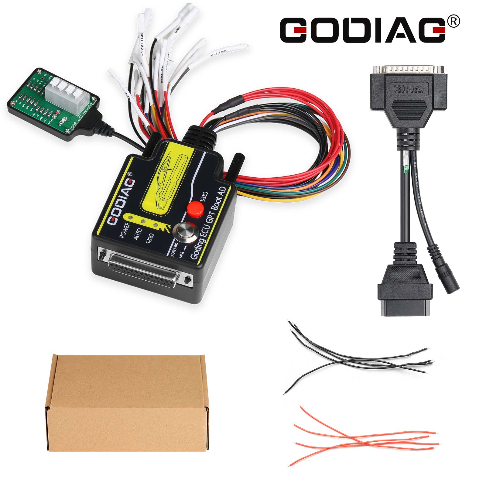 Диагностический адаптер GODIAG ECU GPT Boot OBD2 для чтения и записи ECU, совместимый с Openport GT100, стандарт J2534, протокол OBD2.