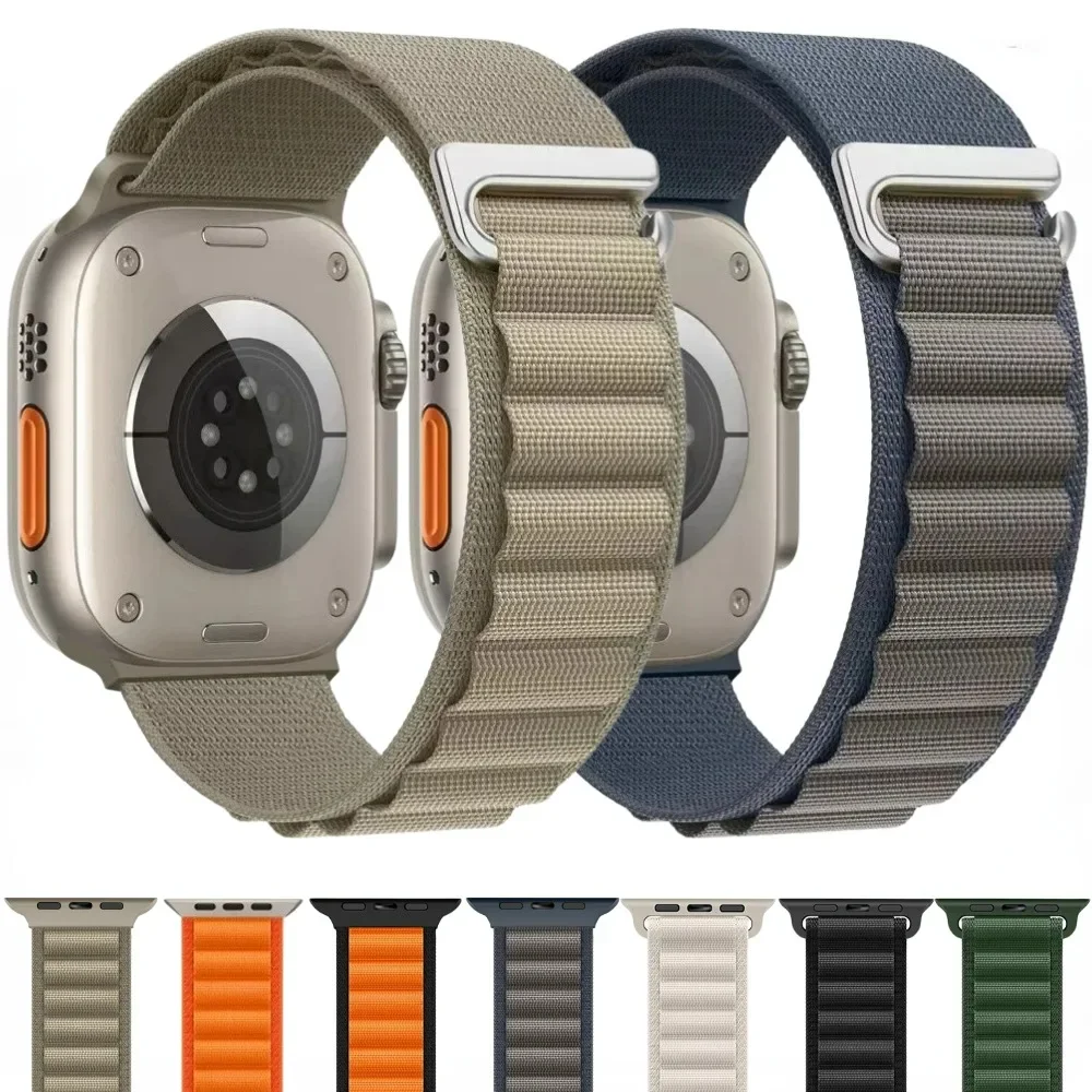 Ремешок Alpine Loop для Apple Watch Ultra 49 мм 11 10 9 8 7 46 мм 42 мм 45 мм 41 мм Нейлоновый браслет iWatch Series 6 5 4 SE 44 40 мм Ремешок