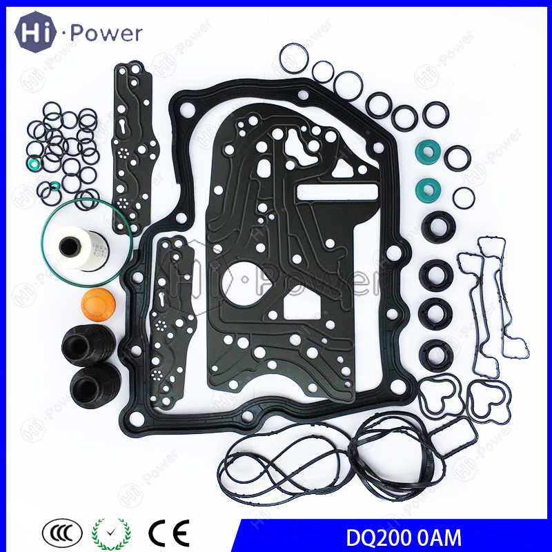 Kit de révision de transmission automatique DSG DQ200 0AM : joint de corps de valve, filtre, bague en caoutchouc, couvercle anti-salissure pour boîte de vitesses Audi VW SKODA