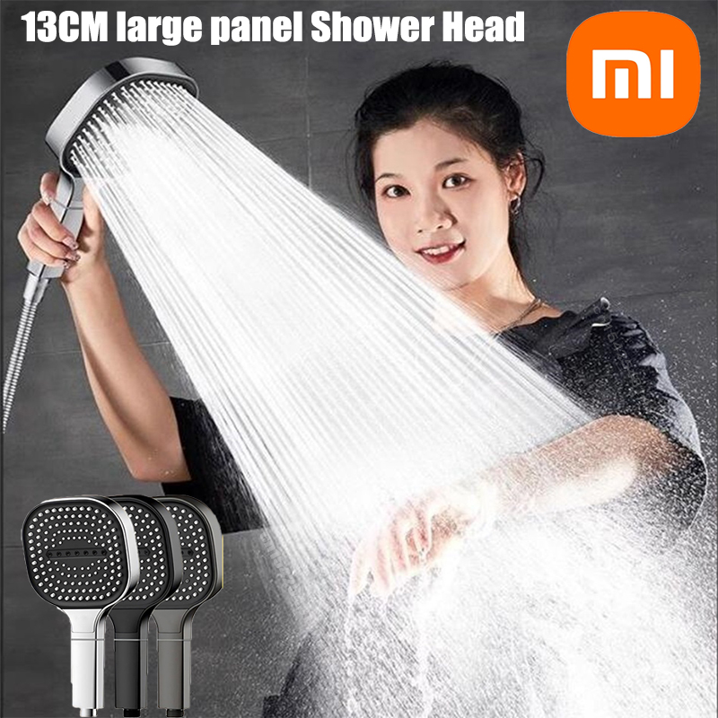 Xiaomi 13cm Large Panel 3 Modes Adjustable Shower Head  High Pressure Massage Shower Head Filter Element Bathroom Accessories
