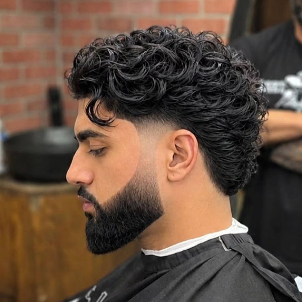 Rambut Palsu Pria 26mm, Rambut Manusia Keriting Alami, Prostesis Kapiler Pengganti Rambut, 100% Rambut Manusia, Alas Kulit Tahan Lama, Poli, Mudah Dipakai