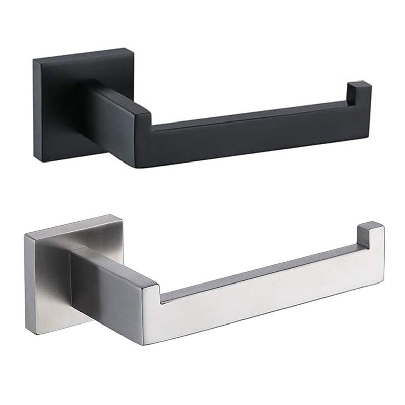 304 Stainless Steel Bathroom Accessories 1 Piece Matte Black Toilet Paper Holder Wall Mounted Tissue Roll Hanger Bathroom