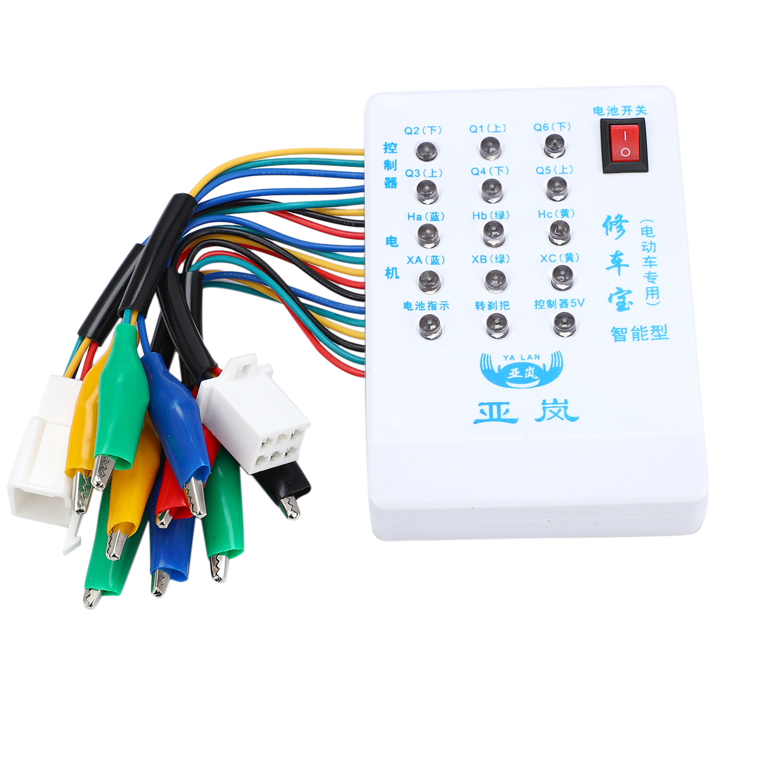Penguji pengontrol Motor tanpa sikat, alat uji penguji Hall skuter mobil elektrik 24V/36V/48V/60V/72V