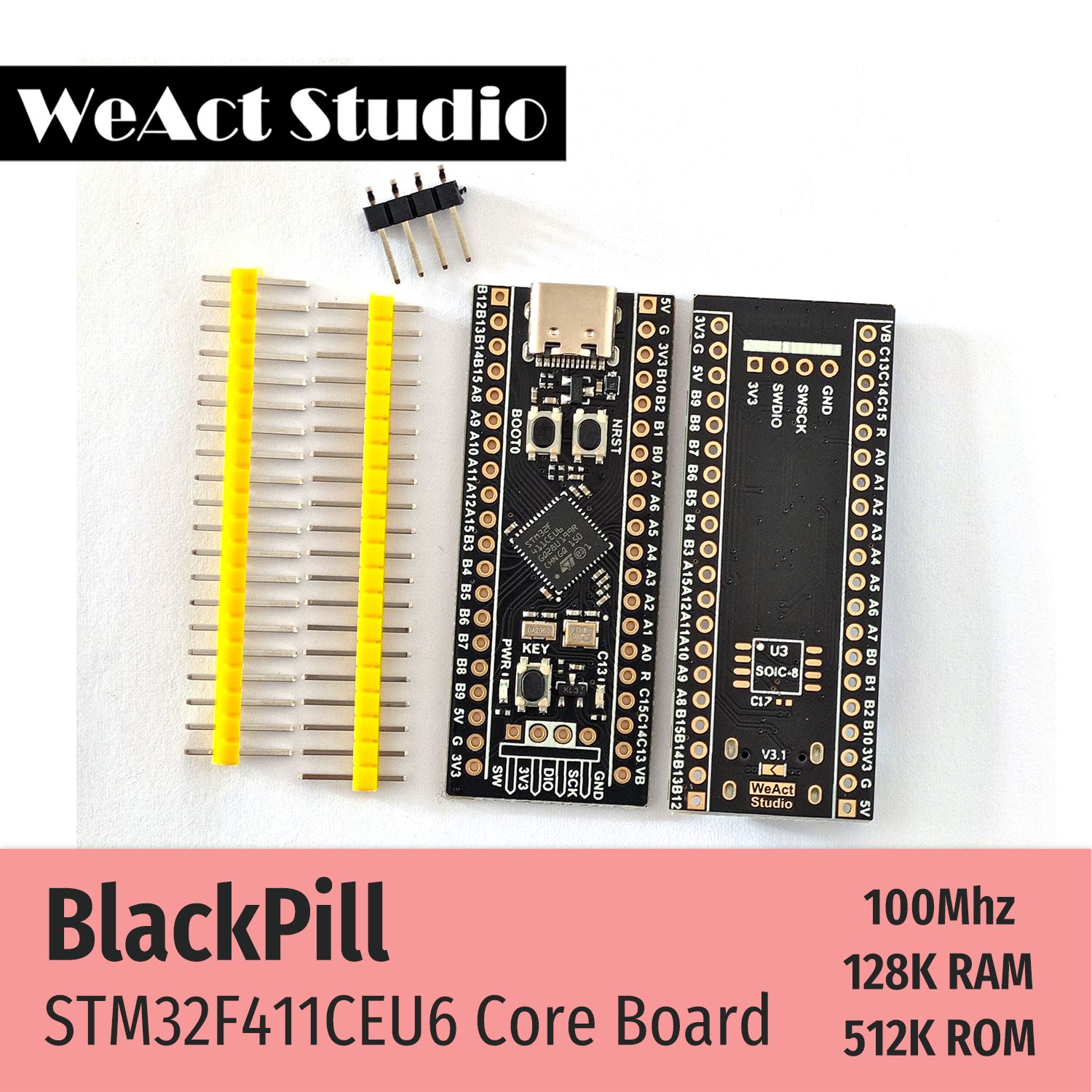WeAct BlackPill STM32F411CEU6 STM32F4 STM32 płyta główna płyta edukacyjna rozwój Micropython
