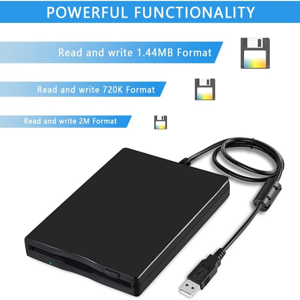 USB Floppy Disk Reader Drive 3.5 "Externe Draagbare 1.44 MB FDD Diskette Drive voor Mac Windows 10/7/8/XP/Vista PC Laptop Desktop