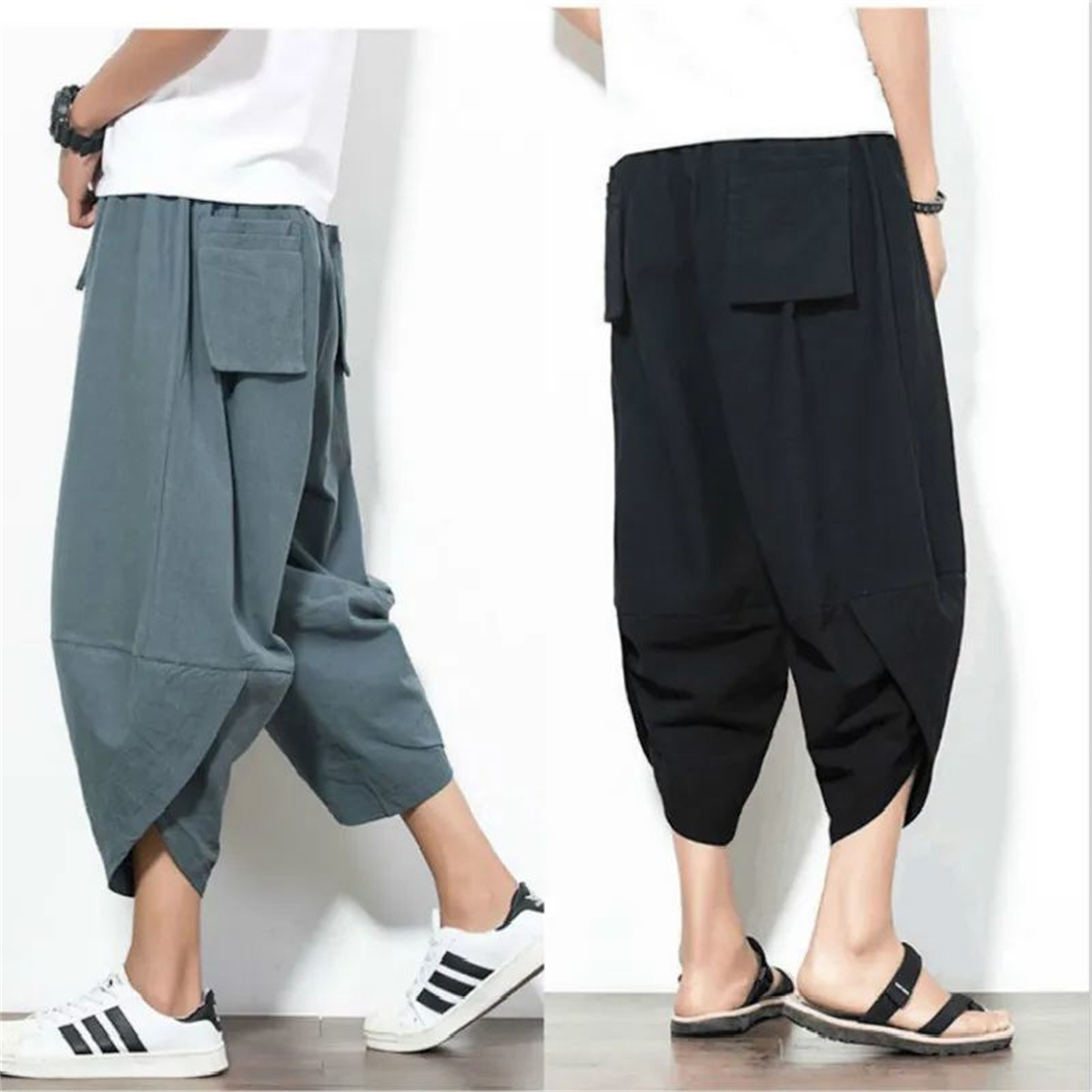 Streetwear Cross Pants Harajuku Casual Harem da uomo pantaloni sportivi da jogging larghi maschili di alta qualità donna Large Size Summer Men