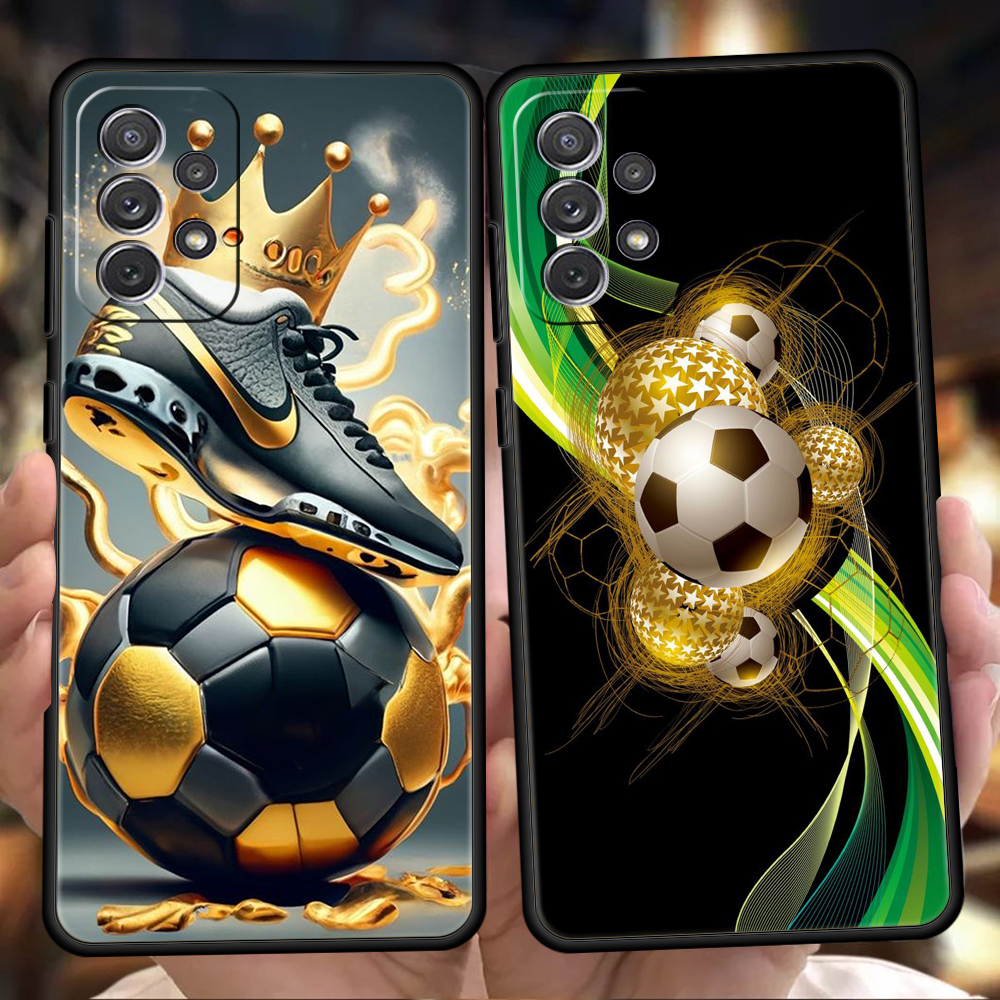 Футбольный спортивный чехол для телефона Samsung Galaxy A15 A14 A25 A54 A34 A51 A71 A72 A73 A32 A52 A52S A11 A21S A31 A41 5G Soft Shell Bag