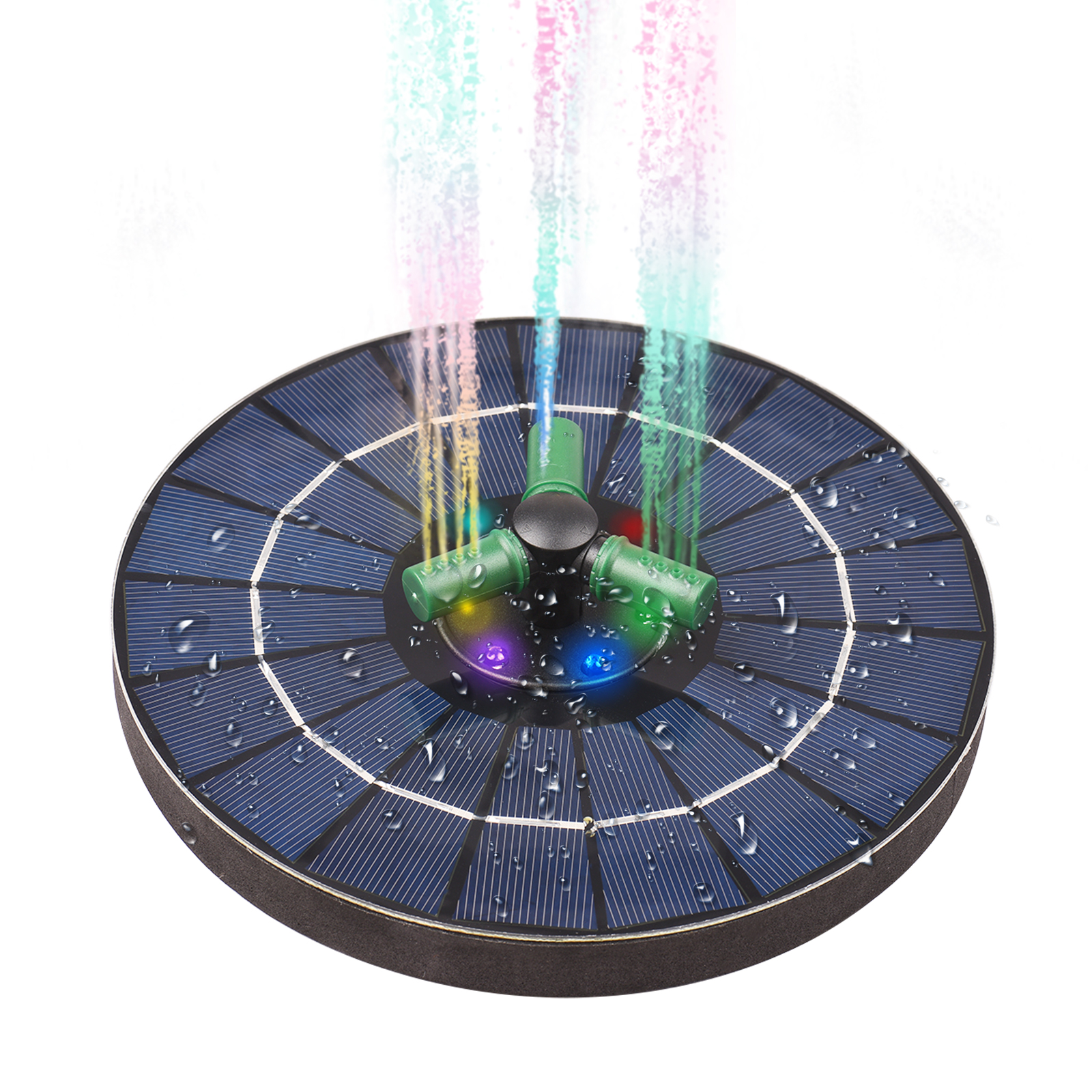 Fonte rotativa solar do bocal, solar powered, bomba de flutuação para a associação, lagoa, piscinas, fonte de água, 1.4 W, 2.5 W, 3.5 W, 4 W, 6W