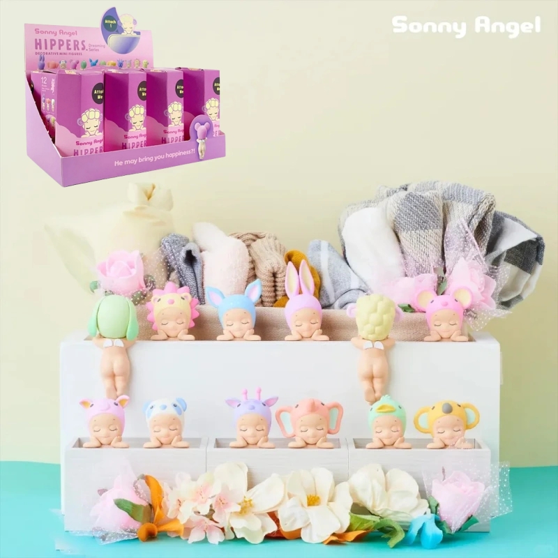 12 รูปแบบ Sonny Angel Action Figure Hippers Dreaming Series อะนิเมะตัวเลขเครื่องประดับตกแต่งโทรศัพท์เด็กคริสต์มาสของขวัญ
