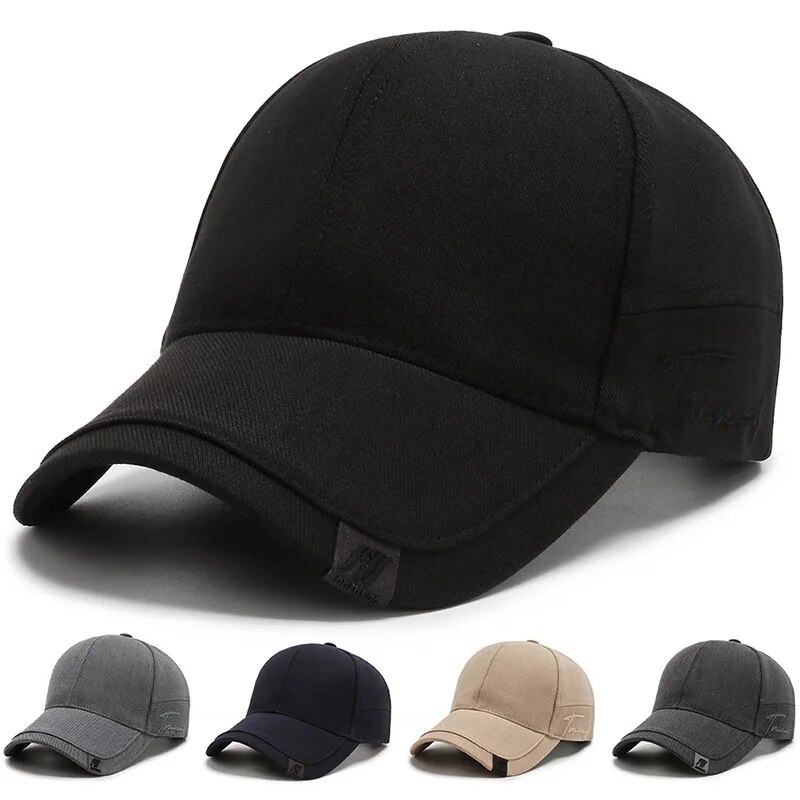 Sombrero de marea para hombre, gorra con sombrilla, sombrero de sol coreano para hombre, gorra de béisbol negra Ins Tide Simple, informal y versátil