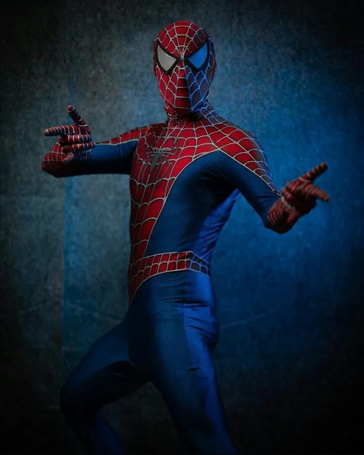 Disfraz de cosplay clásico de Spiderman de Raimi para Halloween, traje Zentai impreso en 3D para adultos, traje de Spiderman.