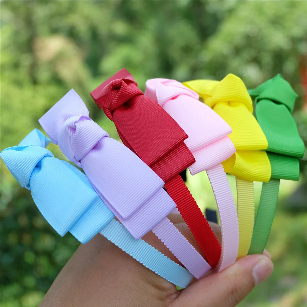 Diadema de plástico de Color a la moda para niños, diadema con lazos grandes bonitos, diadema encantadora para niñas, regalos para niños, accesorios para el cabello