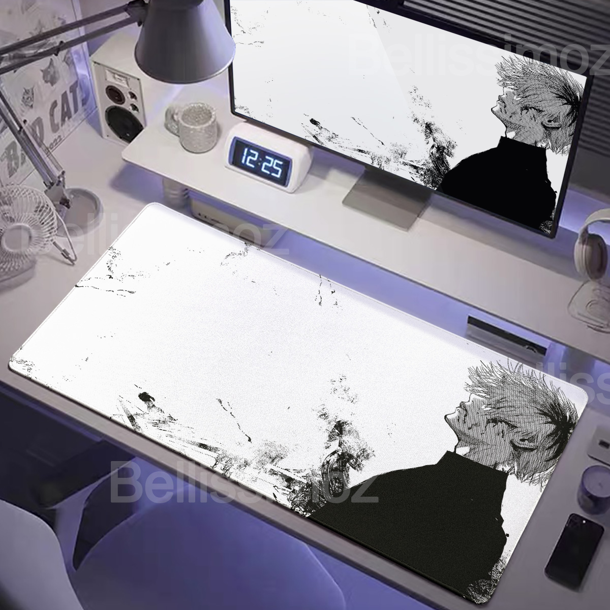 Alfombrilla de ratón de Anime Tokyo Ghoul Kaneki Ken, alfombrillas de ratón de Anime Gaming e-sports, alfombrillas de expansión para teclado de ordenador portátil XXL 90x40cm, alfombrillas de escritorio para ratones