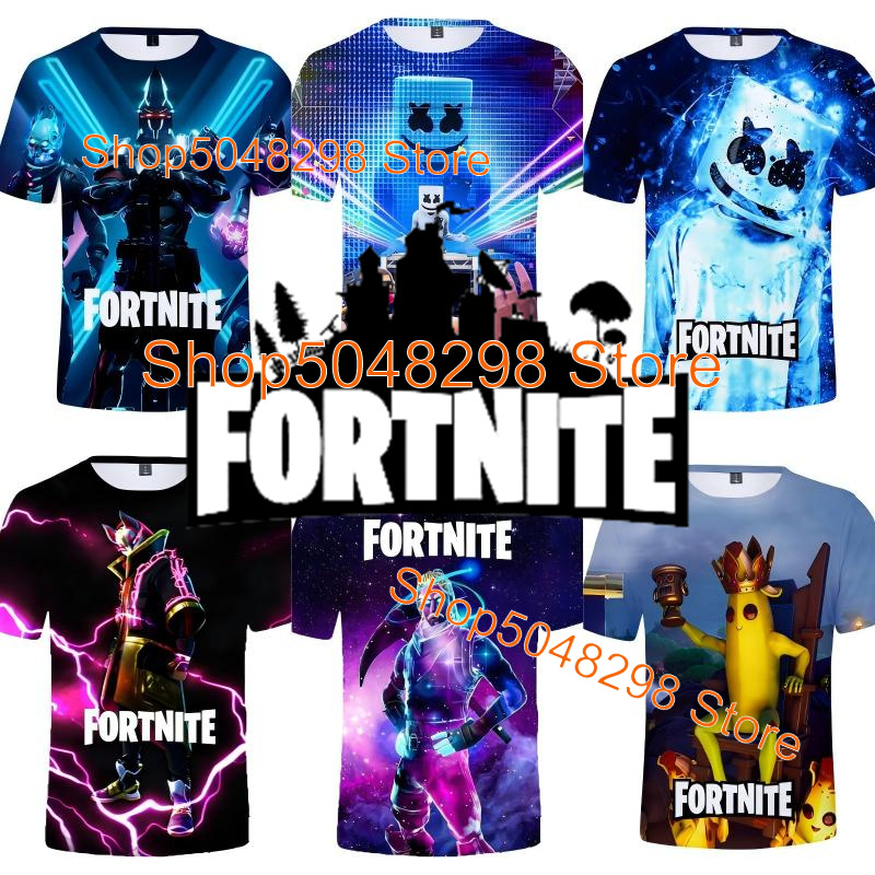 Bushranger Fortnite T เสื้อเด็ก 3D พิมพ์กล้วย Peely เสื้อยืดผู้ชายผู้หญิง Tee Battle Royale เกมฤดูร้อนเสื้อของขวัญวันเกิด