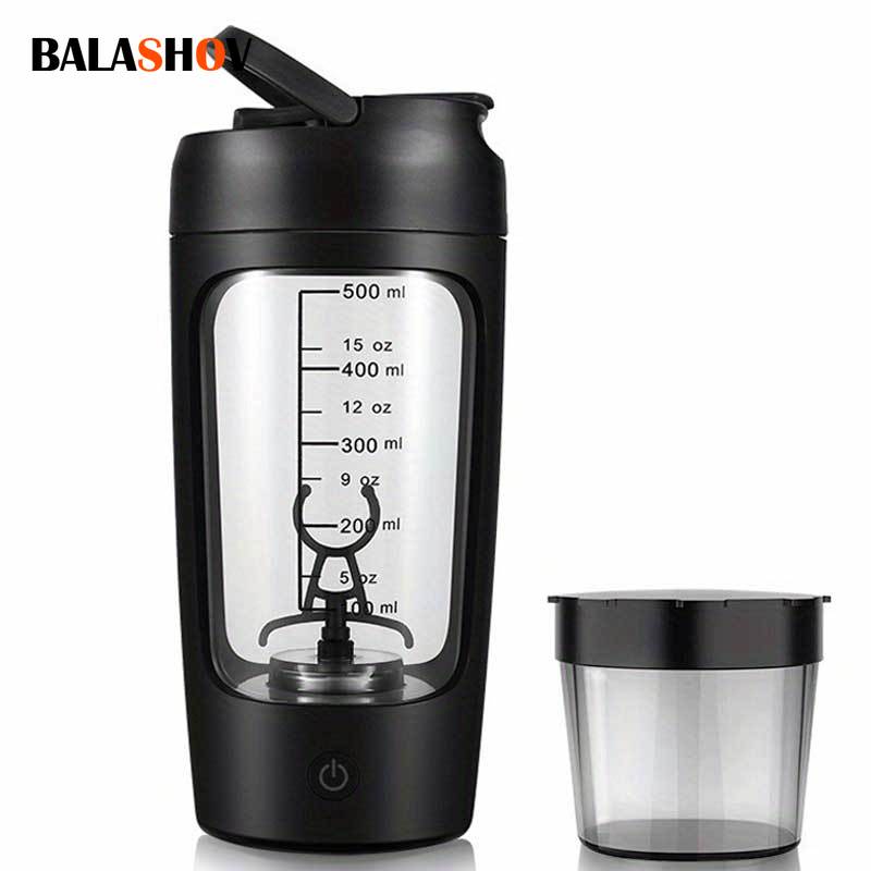 Taza mezcladora eléctrica de proteína en polvo de 500ML, agitador automático, botella mezcladora, botella batidora, leche, café, hervidor para gimnasio al aire libre