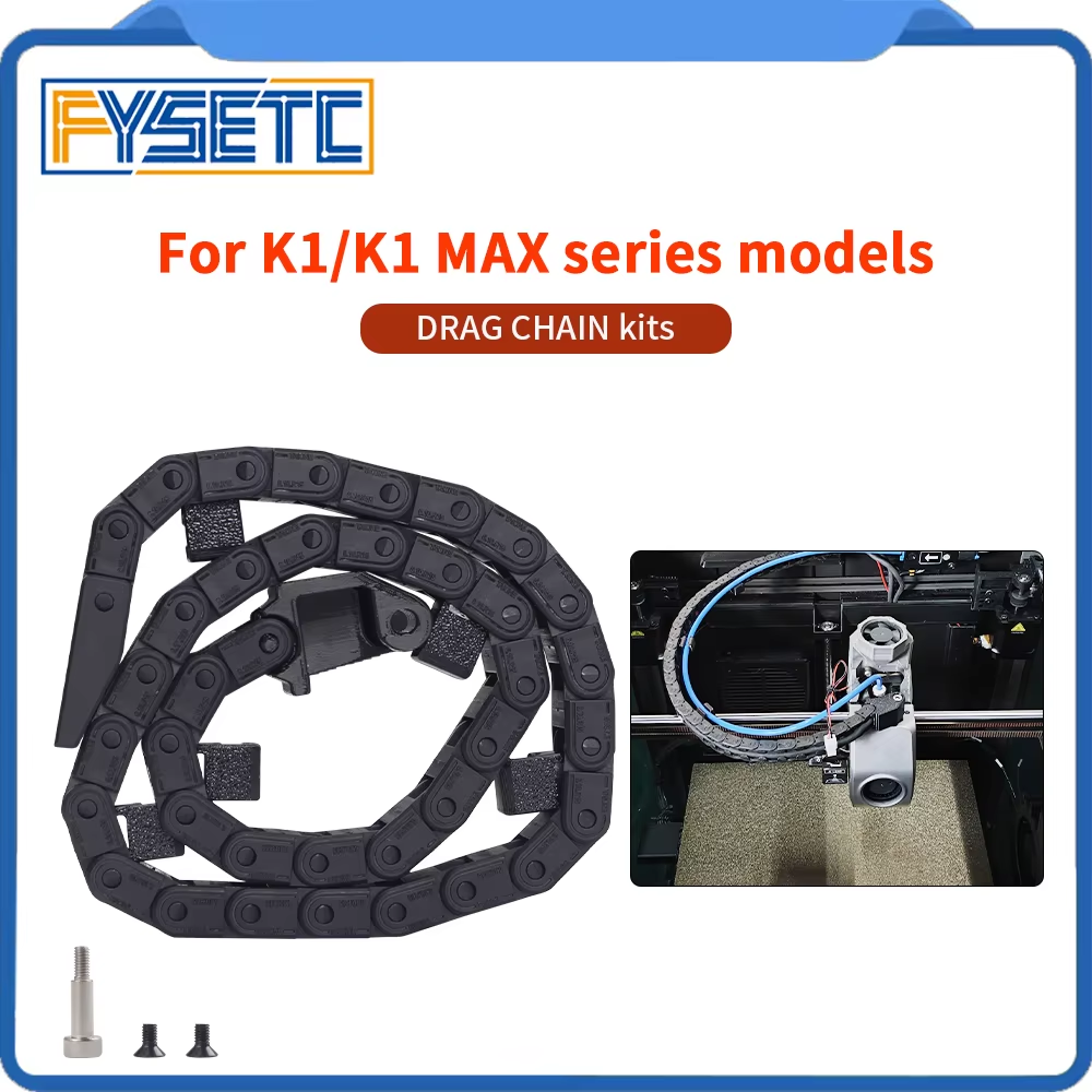 Для Creality K1 K1max цепной мост с открытым перетаскиванием, тип 6x10 мм, кабельный держатель с печатными частями для 3D-принтера K1 K1max