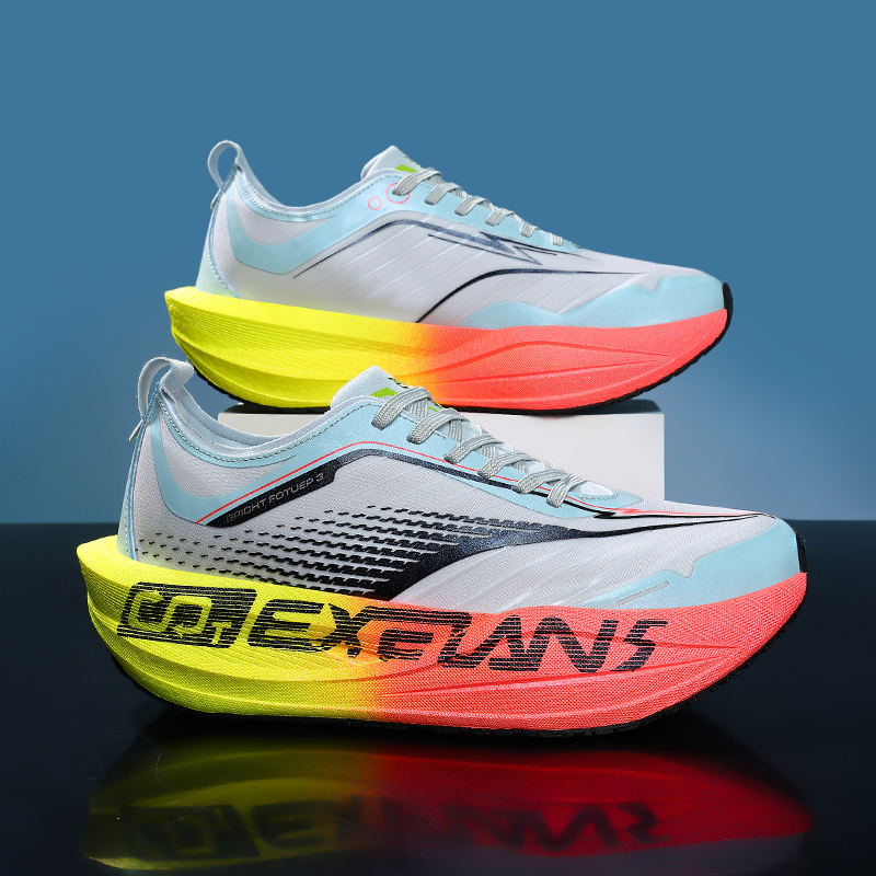 Męskie buty do biegania z włóknem węglowym, specjalistyczne buty maratońskie, oddychające, lekkie, damskie wygodne buty sportowe.