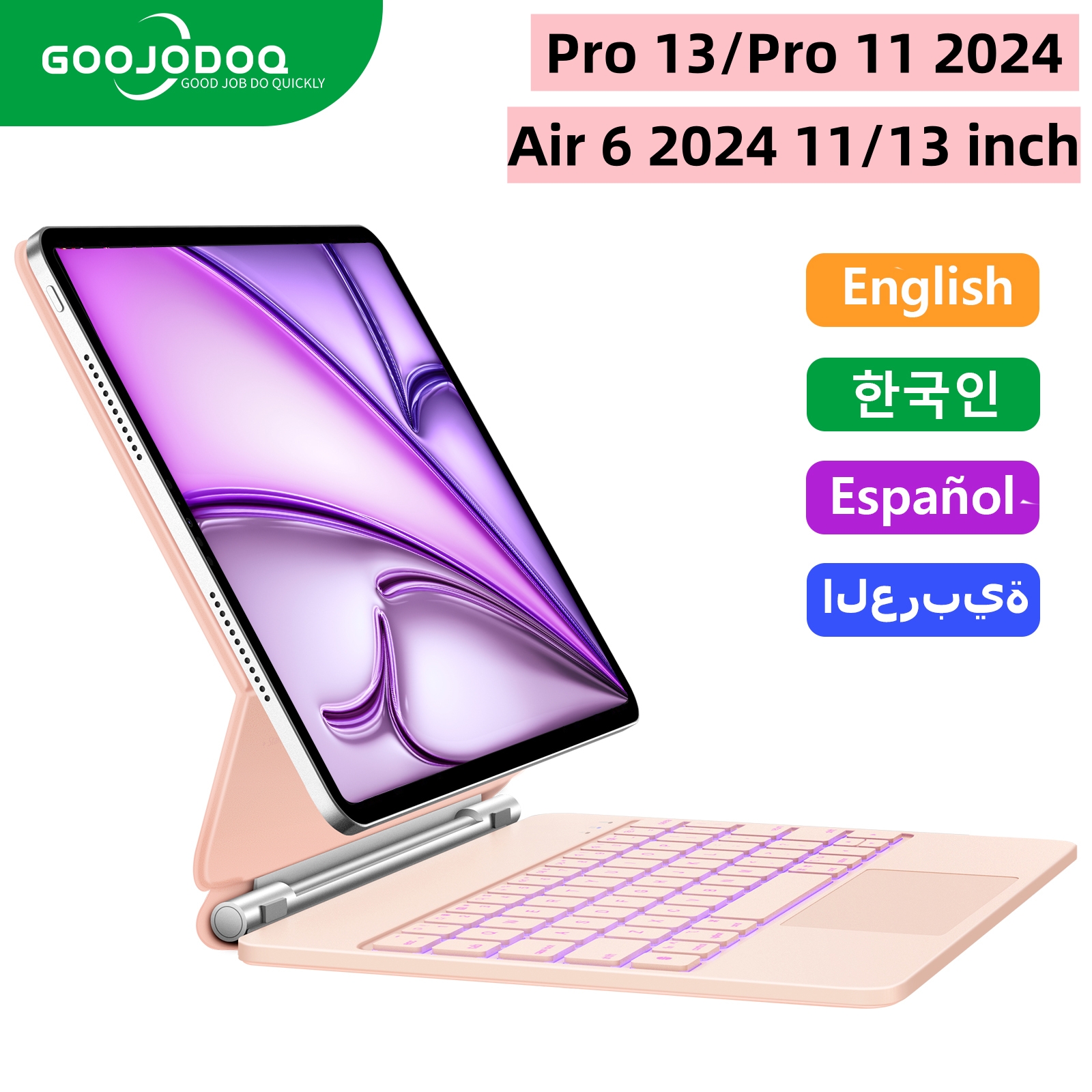 Teclado mágico para ipad pro 2024 case ipad air 6 2024 para ipad pro 13 pro 11 polegadas para ipad air 4 air 5 10.9 ipad 10a geração