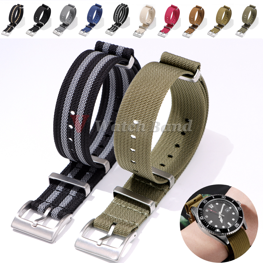Nylon Watch Strap for Seiko Army Sport Bracelet Replacement Belt 18mm 20mm 22mm Brown Green Black Band Military Casual Watchband