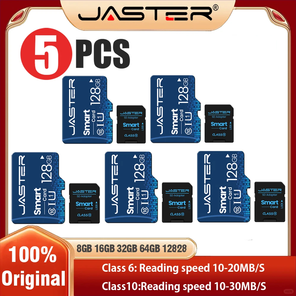 5PCS/lot TF SD Card Class10 Memory 32GB 64GB 128GB High Speed Write Super Compatibility Phone Camera Meomory Card for Phone