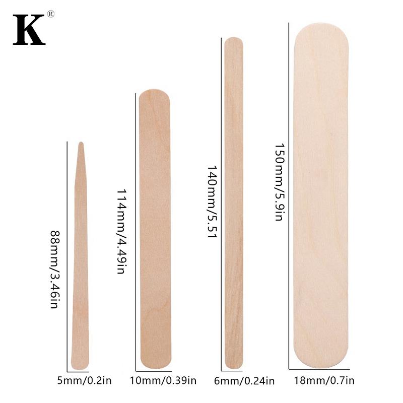 100PCS Woman Wooden Hair Removal Stick Disposable Depilation Spatula Wax Sticks Wood Face Eyebrows Waxing Spatula Beauty Tool